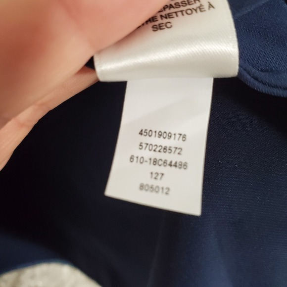 Chicos Women Grommet Sleeve Top Size 2 Petite US 12 Blue Office Event Blouse - Picture 8 of 13